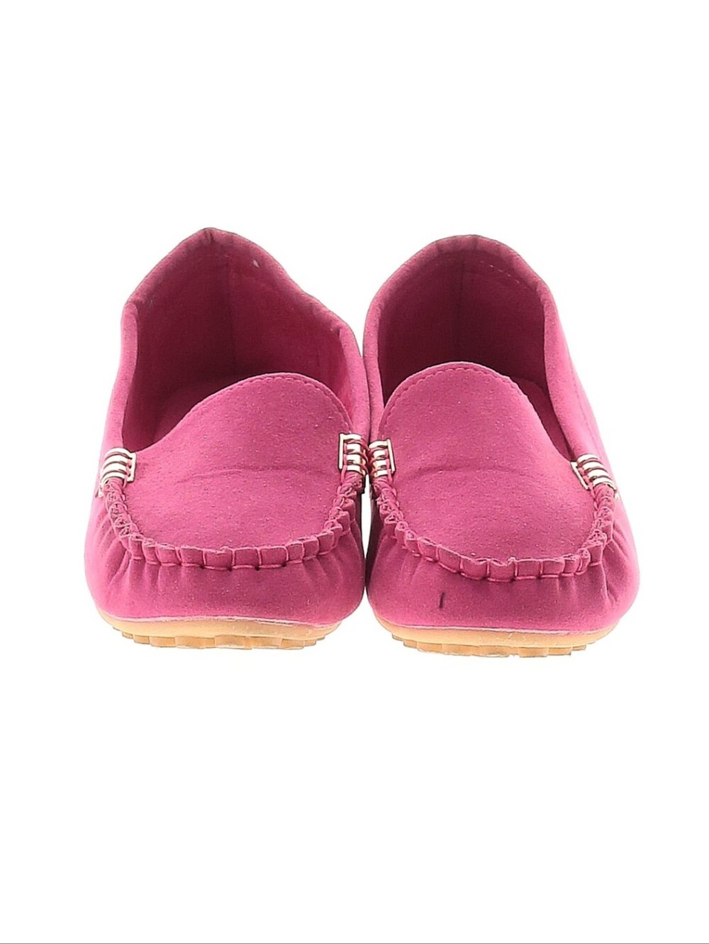 Pink Suede Slip-On Moccasin Loafers